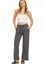 Zenana Ribbed Drawstring Lounge Pants