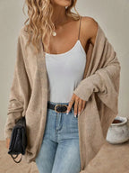 Casual Knit Open Front Cardigan