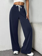 Drawstring Wide Leg Pants
