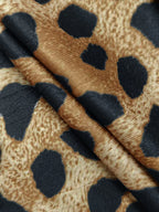 Stripe Leopard Print Top and Pants Set