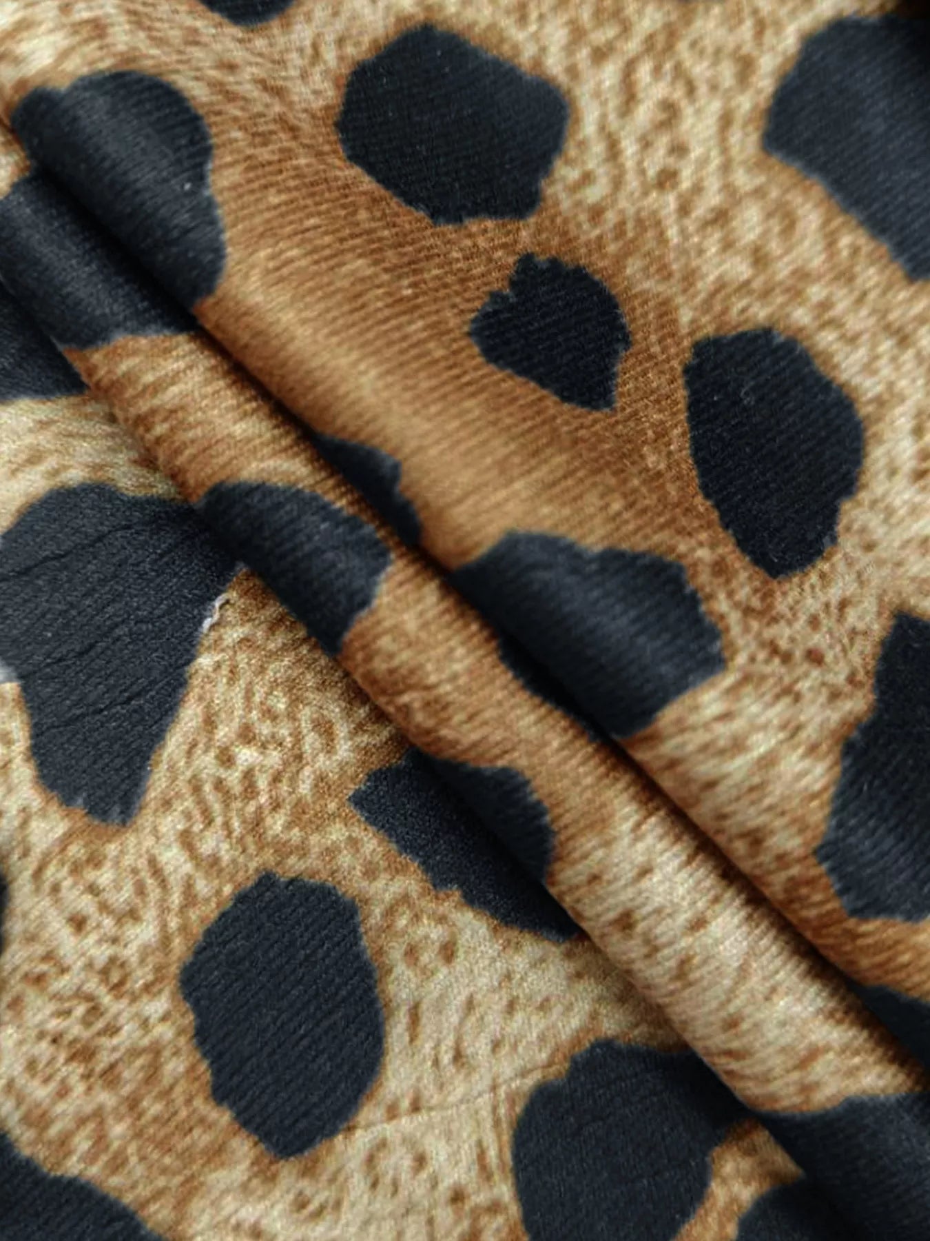 Stripe Leopard Print Top and Pants Set