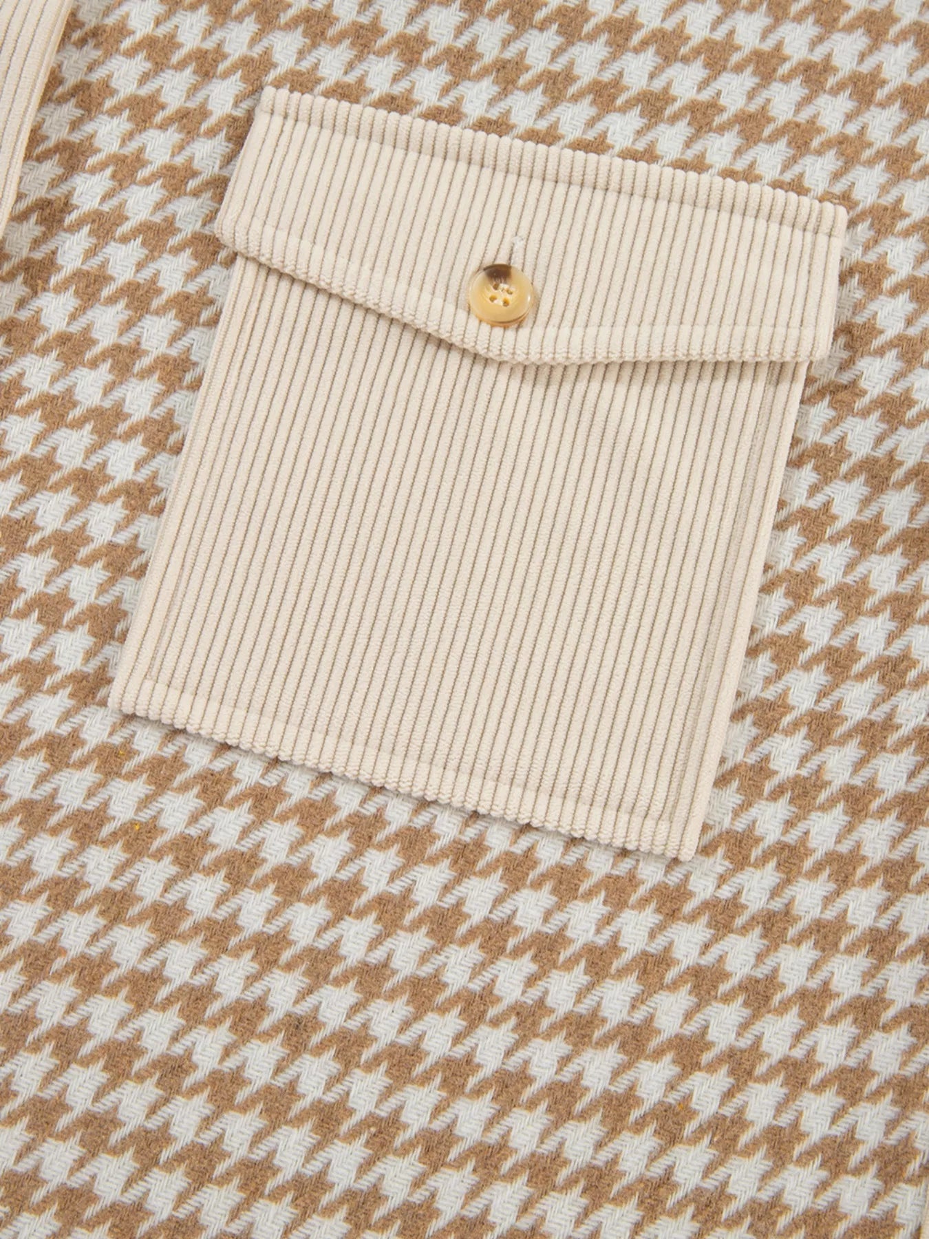 Houndstooth Button-Down Jacket