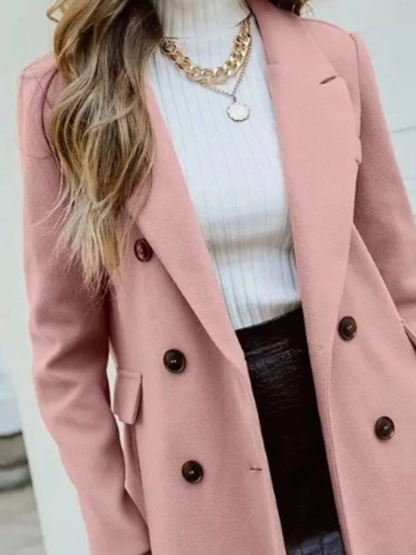 Double-Breasted Longline Coat