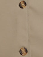 Checkered Lining Button Up Trench Coat