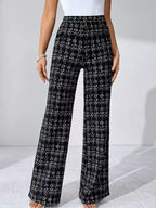 Plaid Wide Leg Pants