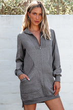 Frankie Ribbed Patchwork Sweatshirt Dress