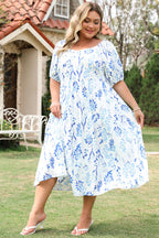 Gia Plus Size Floral Midi Dress
