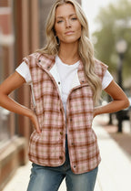 Pretty in Plaid Quilted Puffer Vest