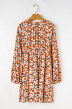 Lola Floral Bubble Sleeve Babydoll Dress