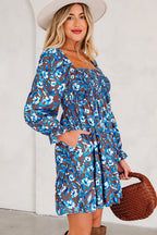 Norava Ruffled Sleeve Floral Dress