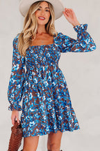 Norava Ruffled Sleeve Floral Dress