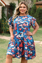 Palmer Plus Size Ruffled Short Sleeve Dress