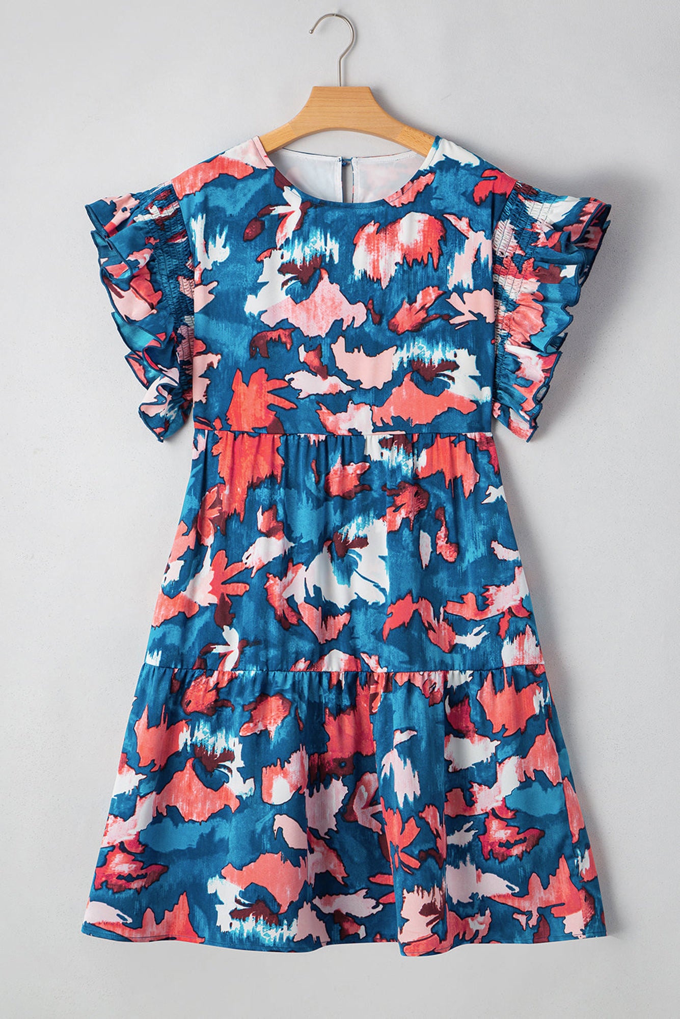 Palmer Plus Size Ruffled Short Sleeve Dress