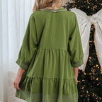 Patara Sleeve Tiered Mini Dress