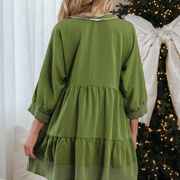 Patara Sleeve Tiered Mini Dress