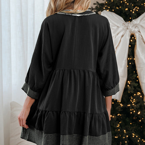 Patara Sleeve Tiered Mini Dress