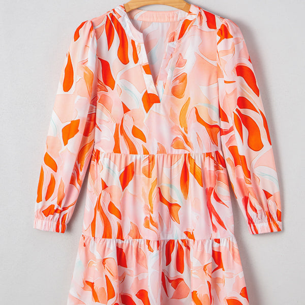 Sierra Print Long Sleeve Dress