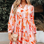 Sierra Print Long Sleeve Dress